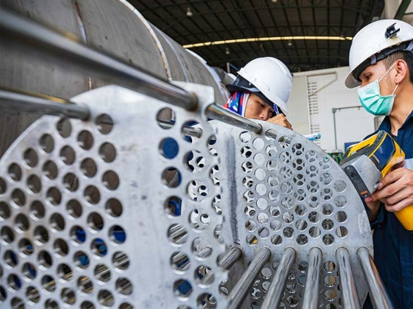 Shell and tube heat exchanger with bright annealed surface finish tubes