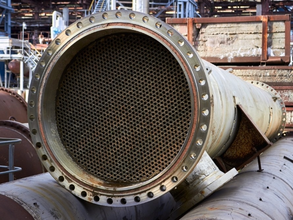 Packed heat exchanger tubes ready for international shipping